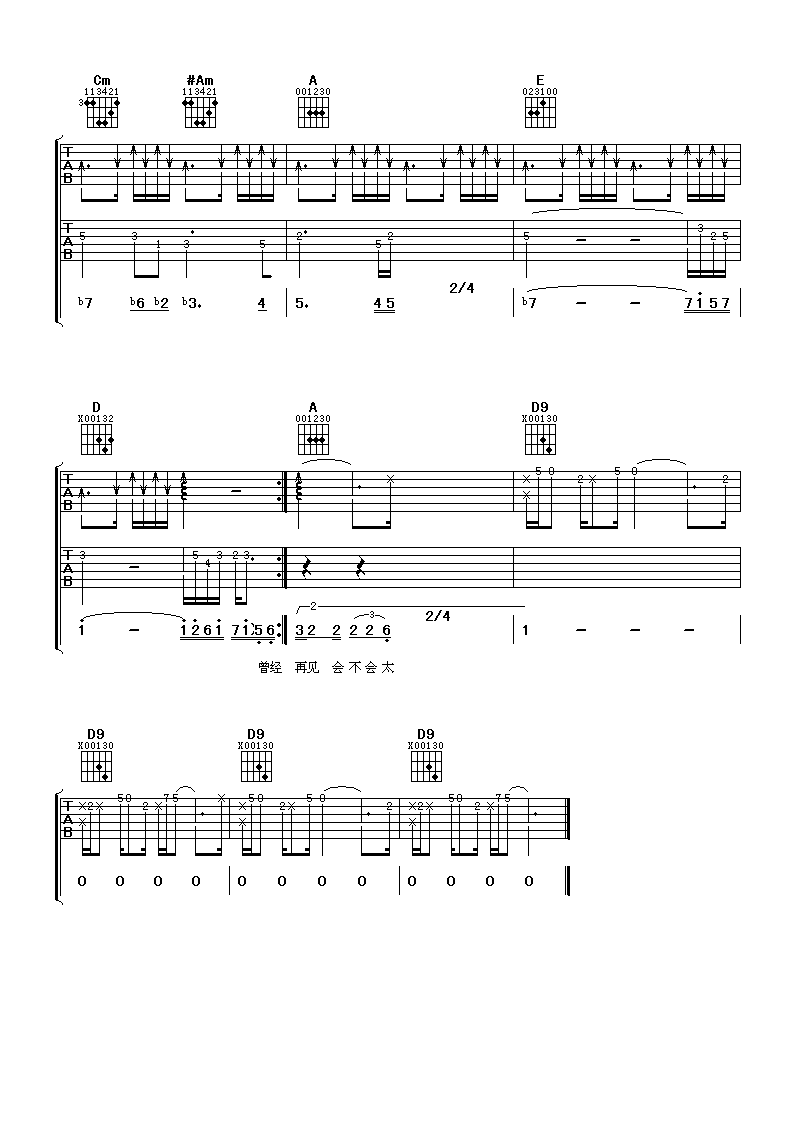 鬼迷心窍吉他谱 D调男生版_阿潘音乐工场编配_李宗盛