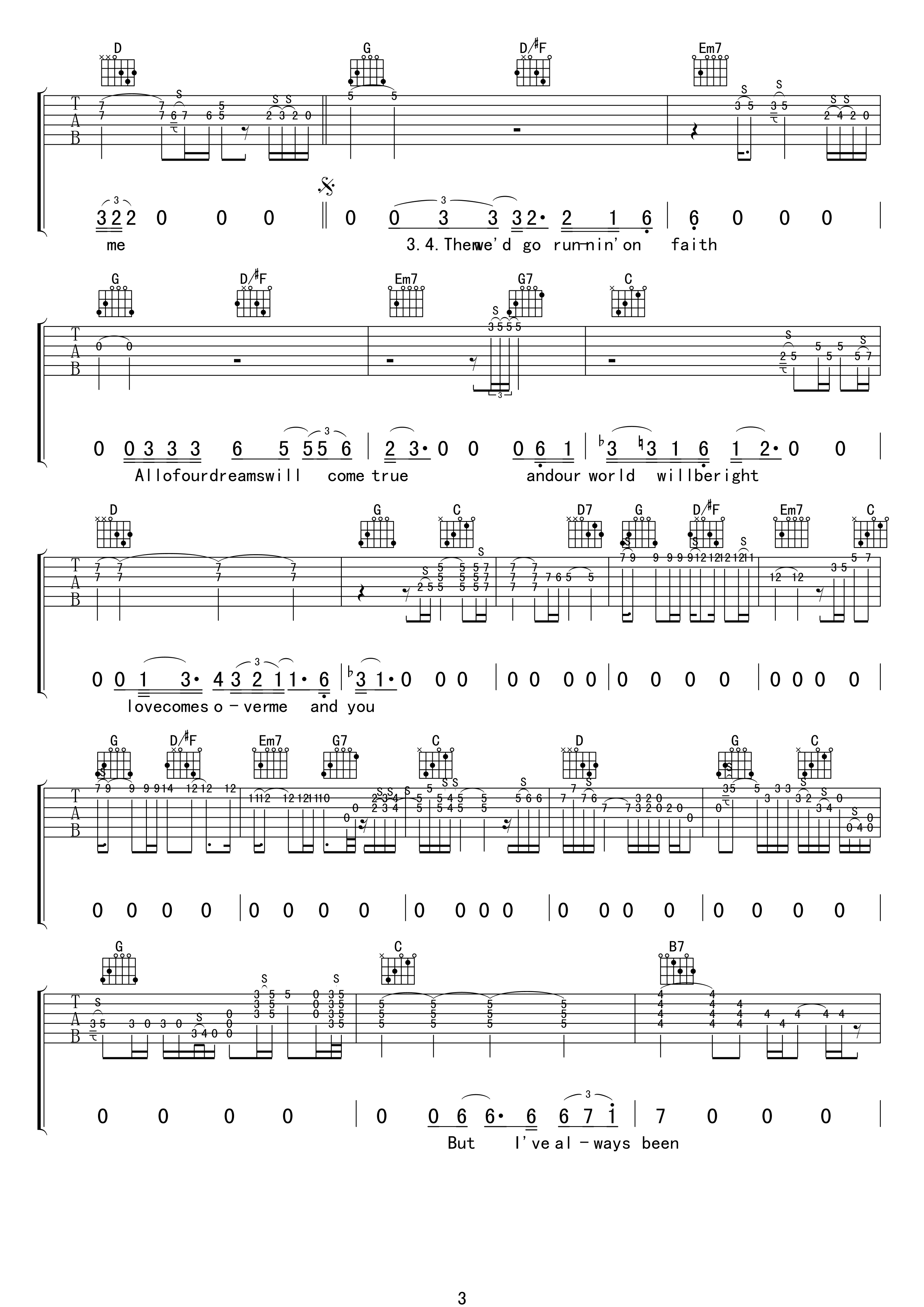 running on faith吉他谱 G调精选版_17吉他编配_Eric Clapton