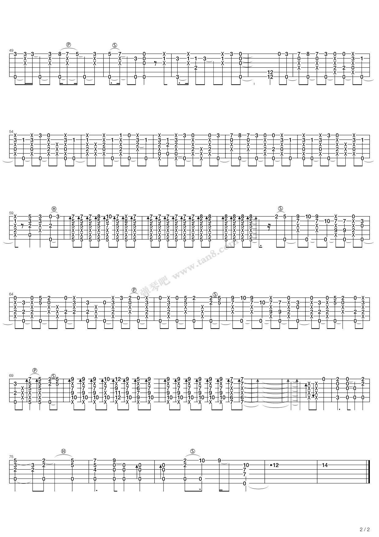 深海少女指弹谱 C调原版_弹琴吧编配_初音未来