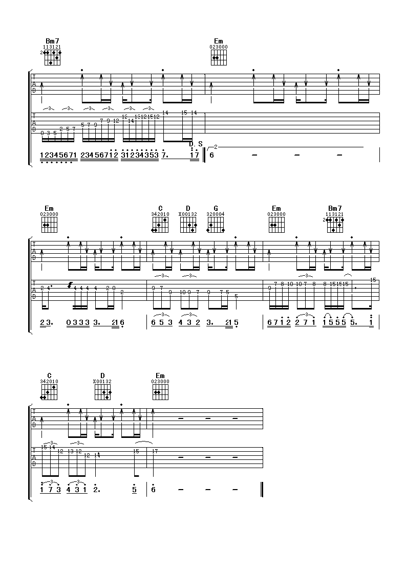 你到底爱谁吉他谱 G调六线谱_阿潘音乐工场编配_刘嘉亮