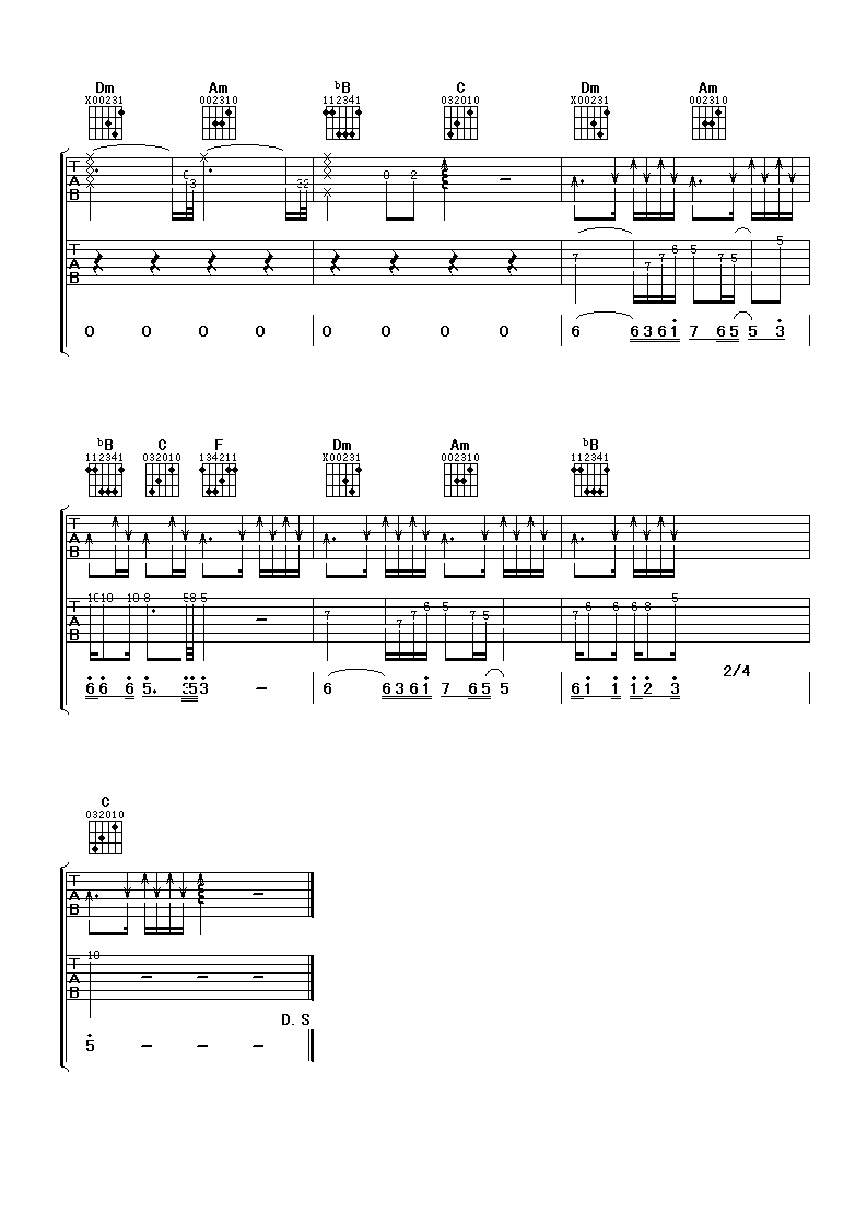 为爱停留吉他谱 F调_阿潘音乐工场编配_郑源郑源