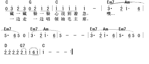 新长征路上的摇滚吉他谱 C调和弦谱_虫虫吉他编配_崔健