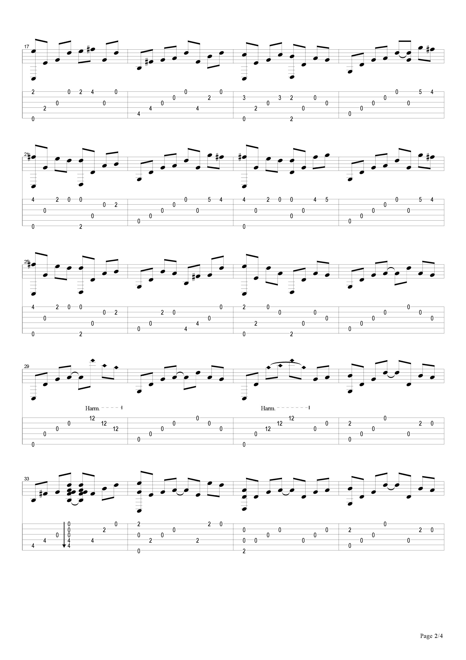 飘指弹吉他谱 D调_叶海吉他教室编配_走音