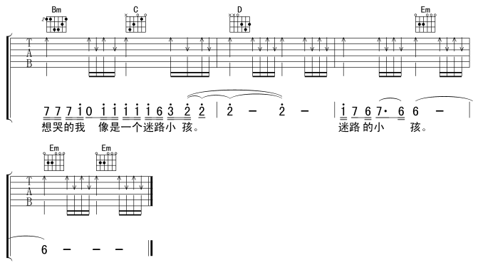 我的心太乱吉他谱 G调_虫虫吉他编配_周传雄