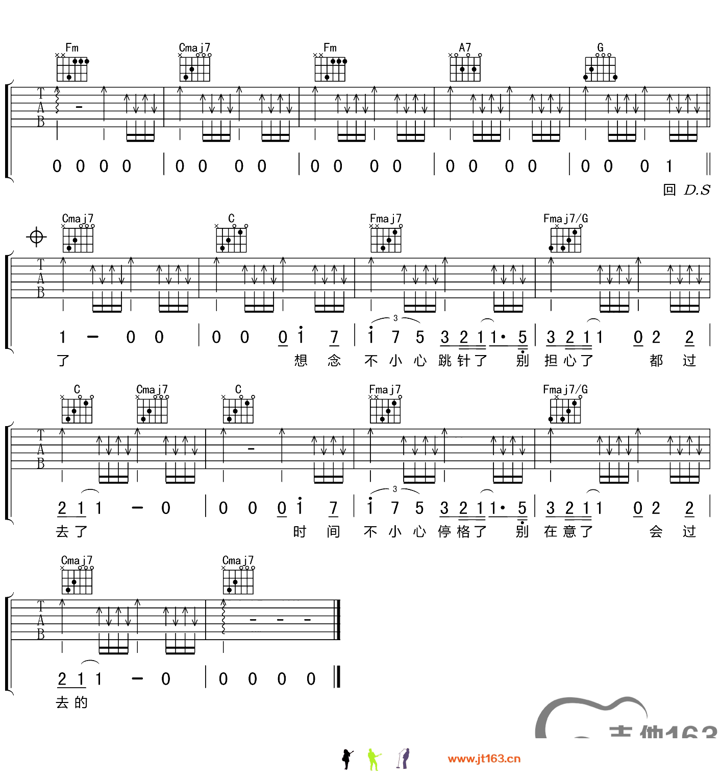 倒带人生吉他谱 C调扫弦版_吉他163编配_陈奕迅